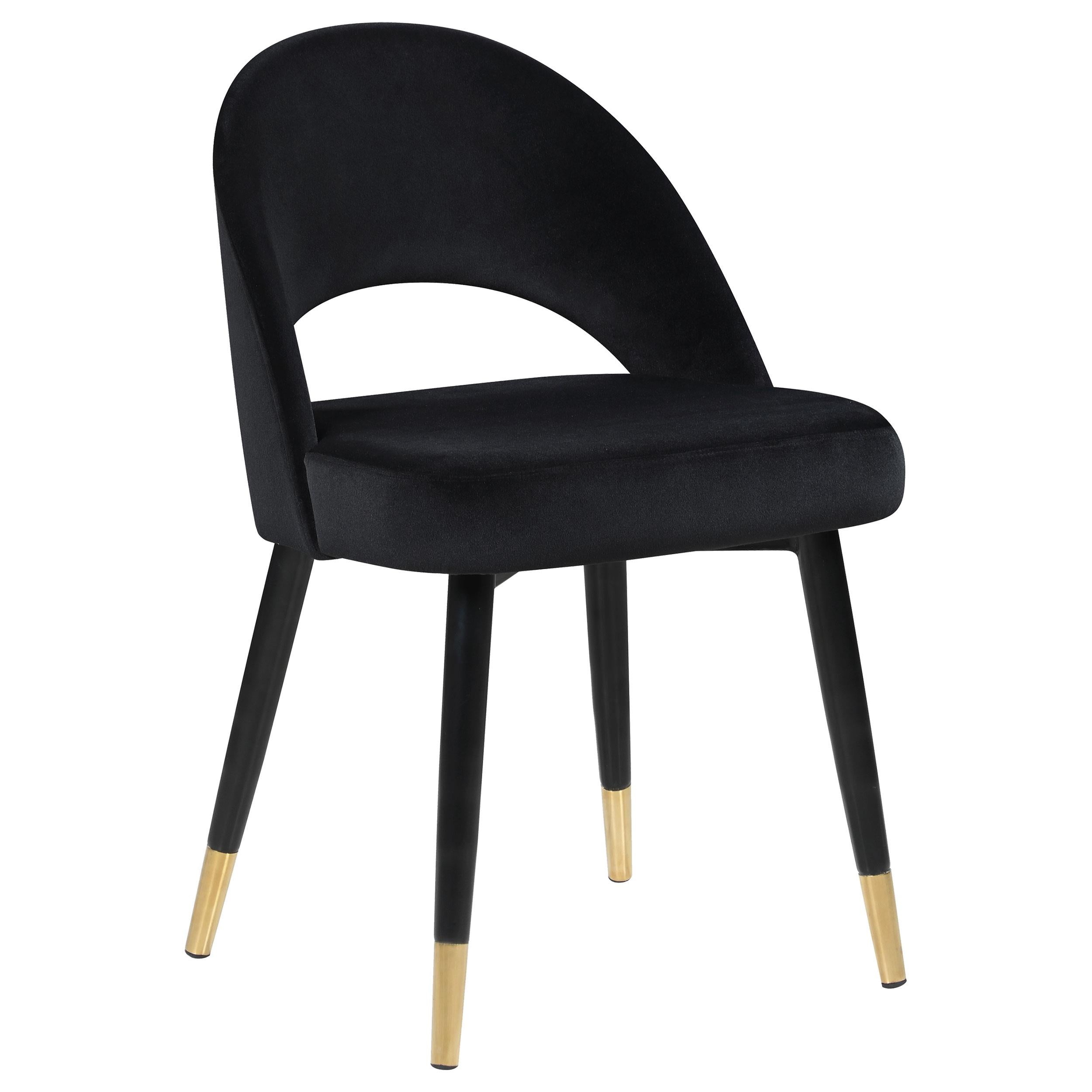 Coaster Furniture Lindsey 193562 Upholstered Dining Side Chair - Black IMAGE 1